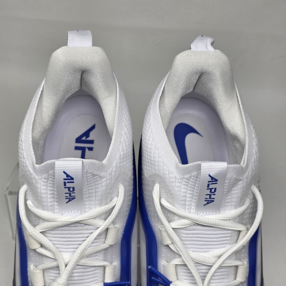 Nike Alpha Menace 4 Elite White Royal Blue Football Cleats FZ7701-103 Size 12.5 - Picture 10 of 11